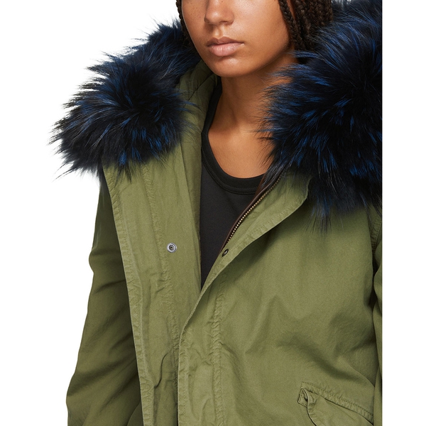 Mr & Mrs Italy Mini Coyote & Raccoon Fur-Detailed Army Parka – evaChic