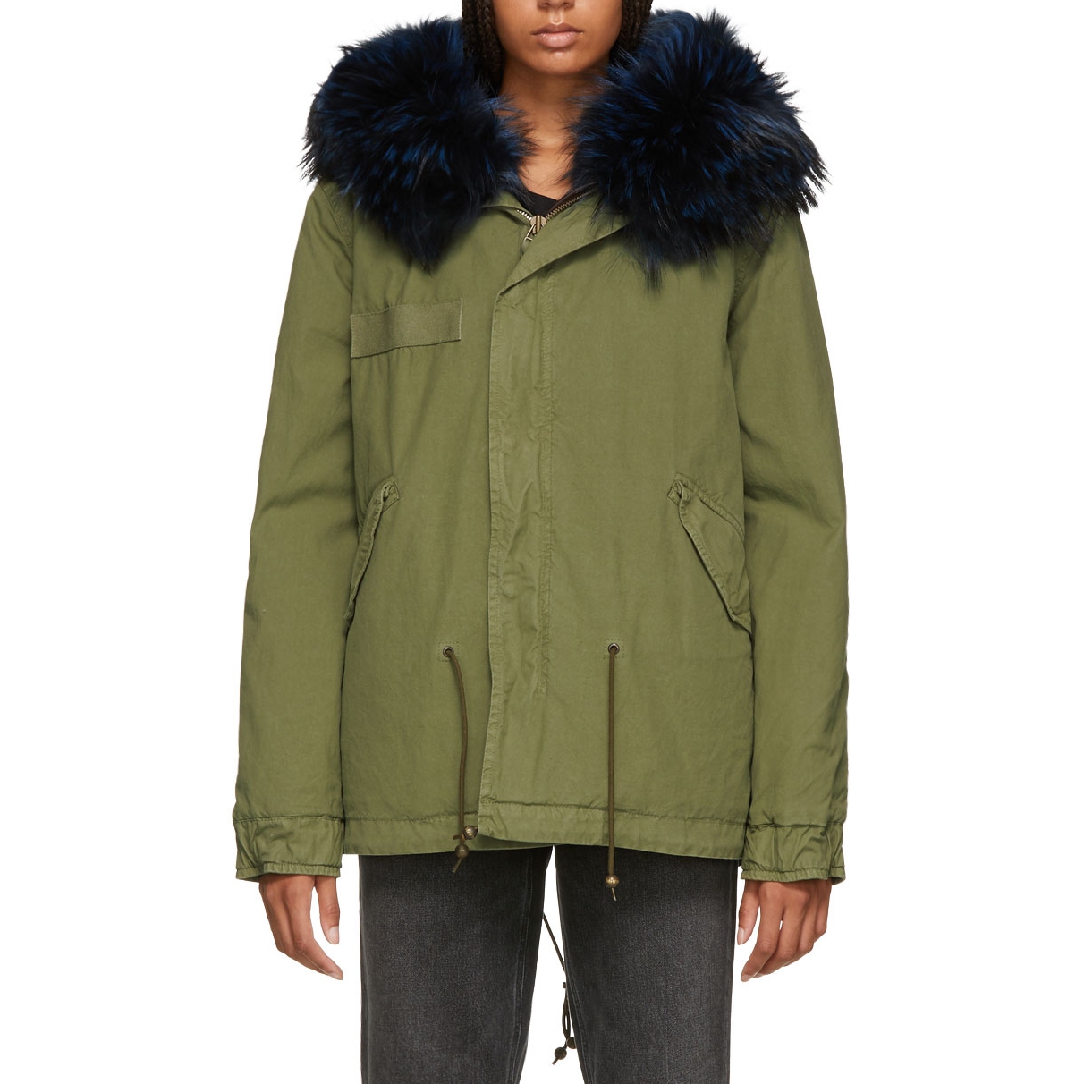 Mr & Mrs Italy Mini Coyote & Raccoon Fur-Detailed Army Parka – evaChic