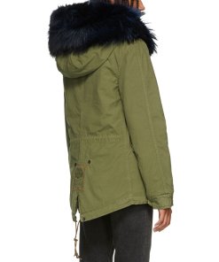 Mr & Mrs Italy Mini Coyote & Raccoon Fur-Detailed Army Parka