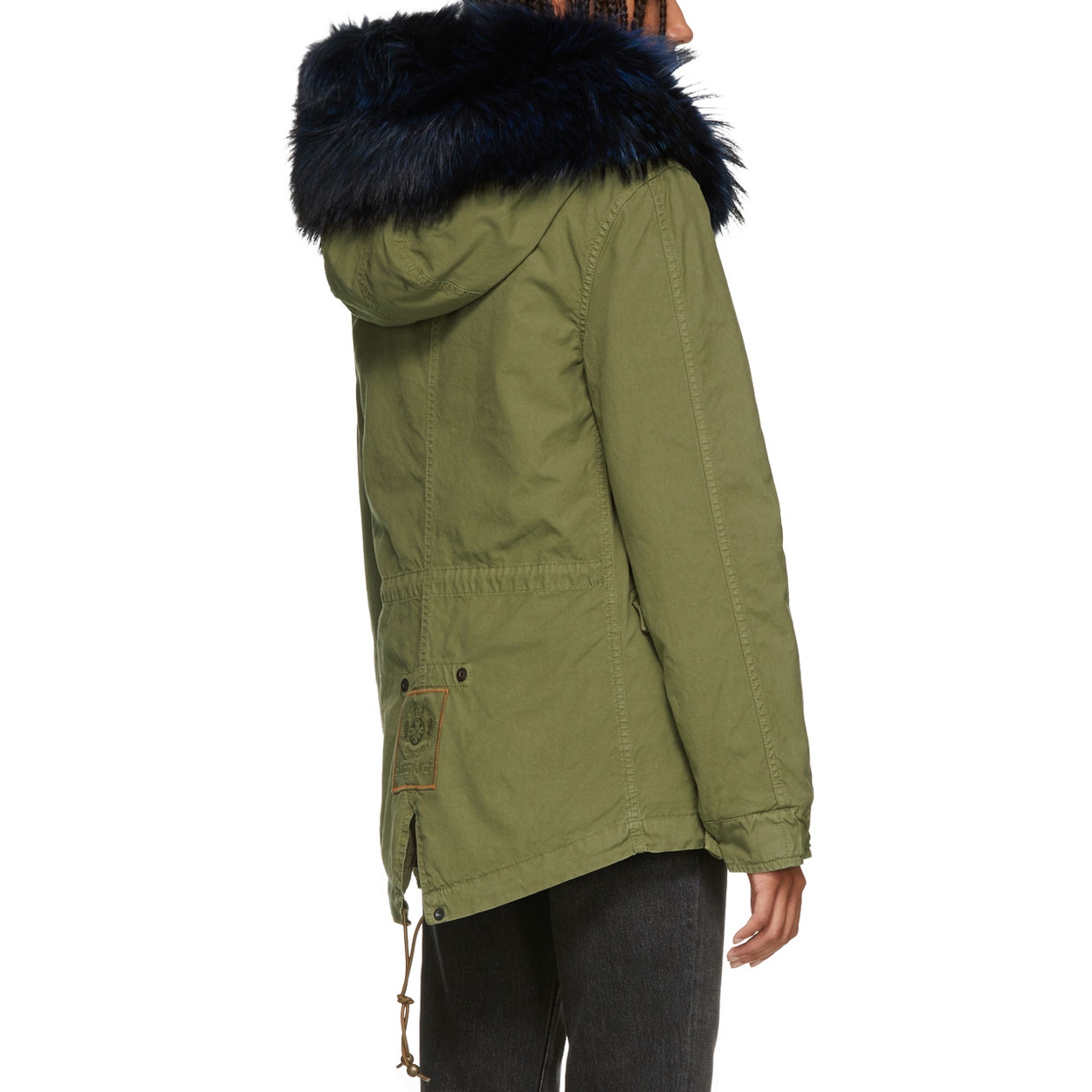 Mr & Mrs Italy Mini Coyote & Raccoon Fur-Detailed Army Parka