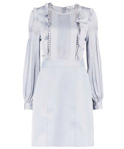 Reiss Karter Ruffle-Trim Satin Dress