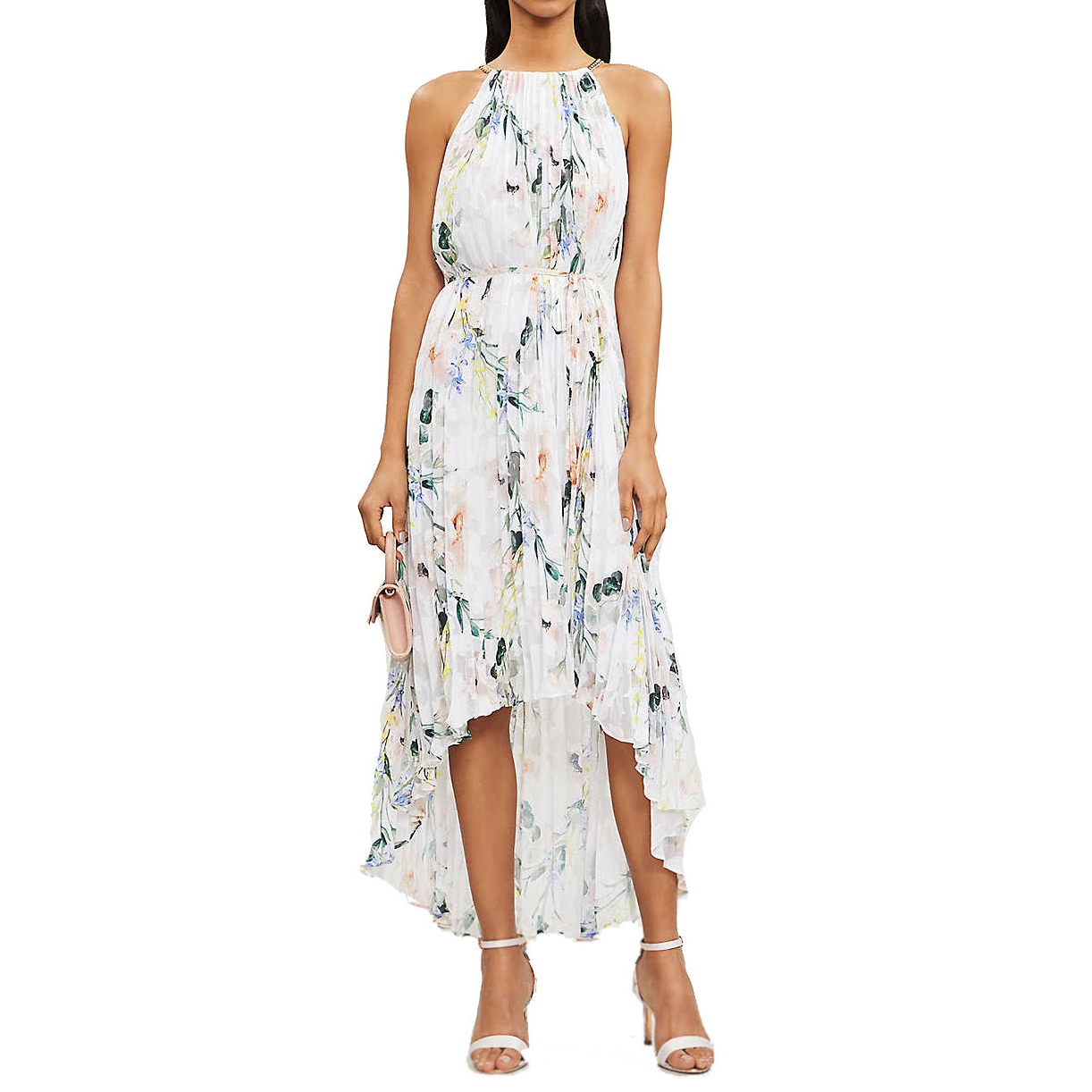 Ted Baker Valetia Dip Hem Floral Pleated Dress – evaChic