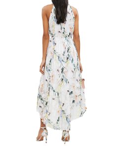Ted Baker Valetia Dip Hem Floral Pleated Dress