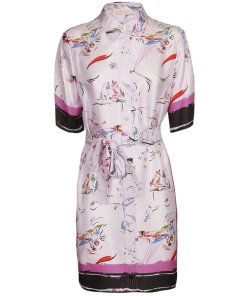 Tory Burch Painted-Border Printed Shirtdress
