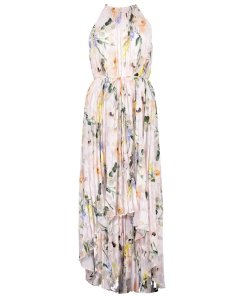Ted Baker Valetia Dip Hem Floral Pleated Dress