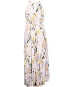 Ted Baker Valetia Dip Hem Floral Pleated Dress