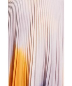 A.L.C. Sonali Smocked Tie-Dye Plissé Midi Skirt
