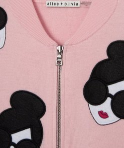 Alice olivia theron stace face cardigan