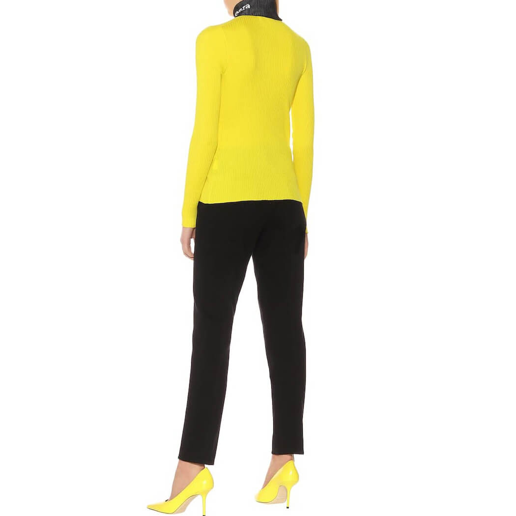 Proenza Schouler White Label PSWL Logo-Intarsia Turtleneck Sweater - Image 2
