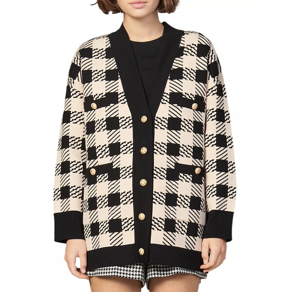 Sandro Jisou Checked Cardigan – evaChic