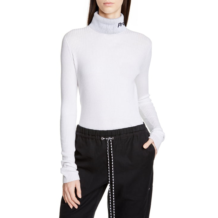 PROENZA SCHOULER ニット・セーター S 白 【古着】【中古】【送料無料】 PROENZA SCHOULER WHITE LABEL Phyllis striped ribbed-knit