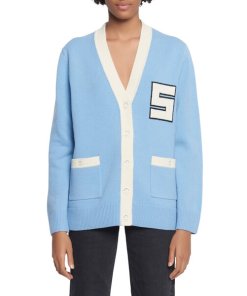 sandro amal varsity cardigan