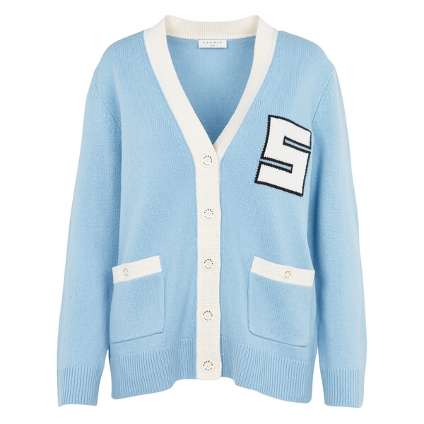 sandro amal varsity cardigan