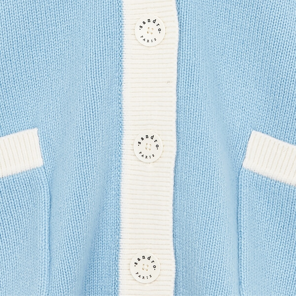 Sandro Amal Varsity Wool Cardigan - Image 5