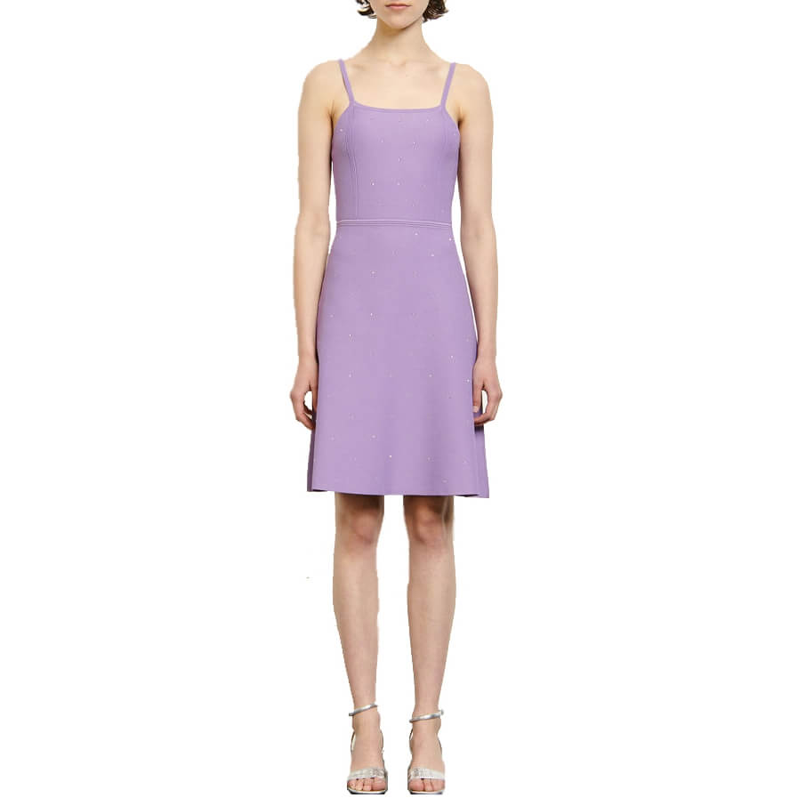 Sandro Elize Studded Spaghetti Strap Knit Dress Sandro Elize Studded Spaghetti Strap Knit Dress
