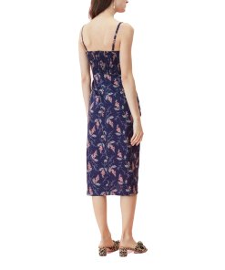 strapless open back dress Midi Scuba Dress