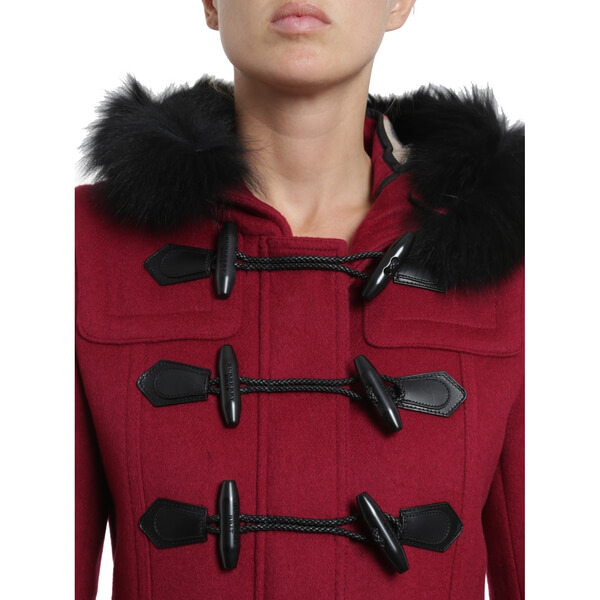 Burberry Brit Fur-Trim Wool Duffle Coat – evaChic