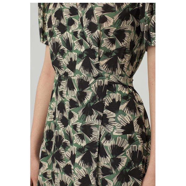 Carven x Icicle Flower Print Midi Wrap Dress