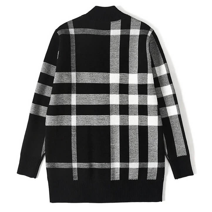 Burberry Deer Motif Check Wool Blend Jacquard Cardigan – evaChic
