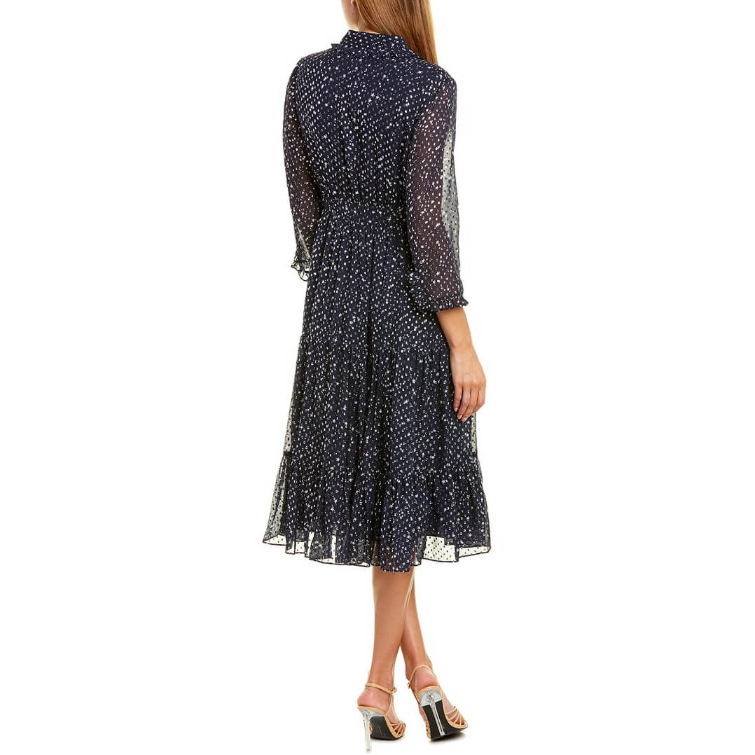 Kate Spade New York Night Sky Silk Blend Midi Dress  evaChic