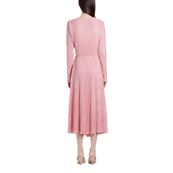 ROTATE Birger Christensen Number 7 Pleated Midi Dress  evaChic