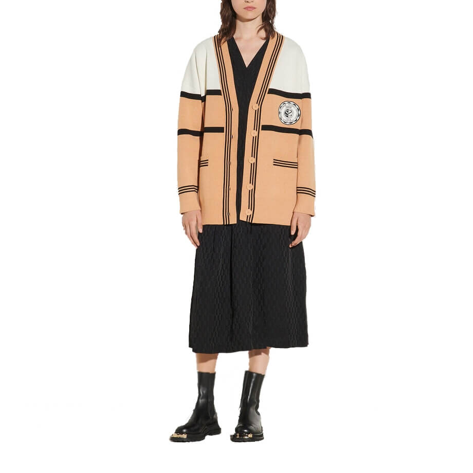 Sandro Amel Oversized Two-Tone Cardigan – evaChic