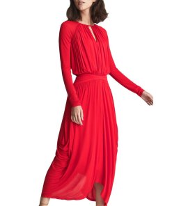 Reiss-Savannah-Long-Sleeve-Midi-Dress
