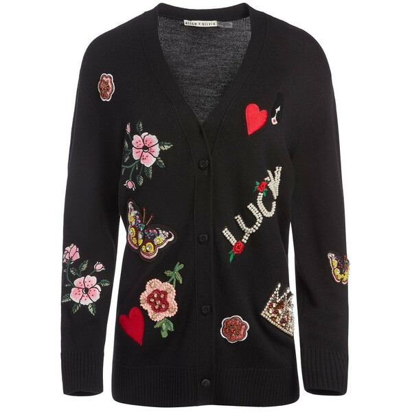 Alice + Olivia Bradford Intarsia Grandpa Cardigan – evaChic