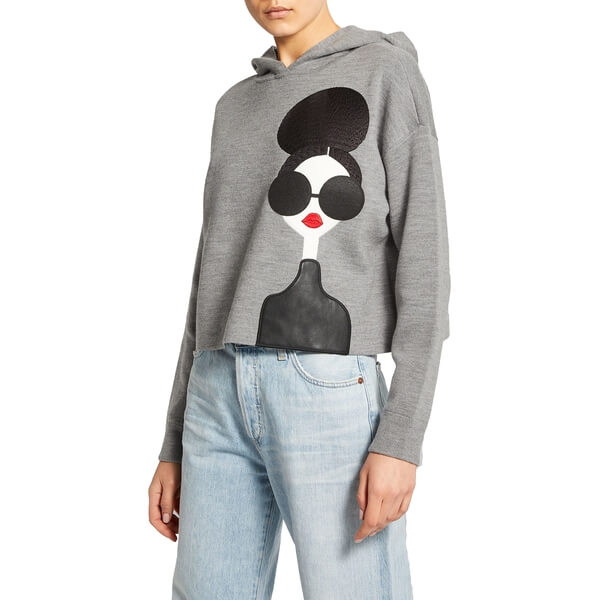 alice +olivia   ステイシーパーカー Alice and Olivia Oscar Staceface Hoodie | Bloomingdale's Women