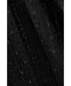 Maje-Jesi-Pleated-Tulle-Midi-Skirt