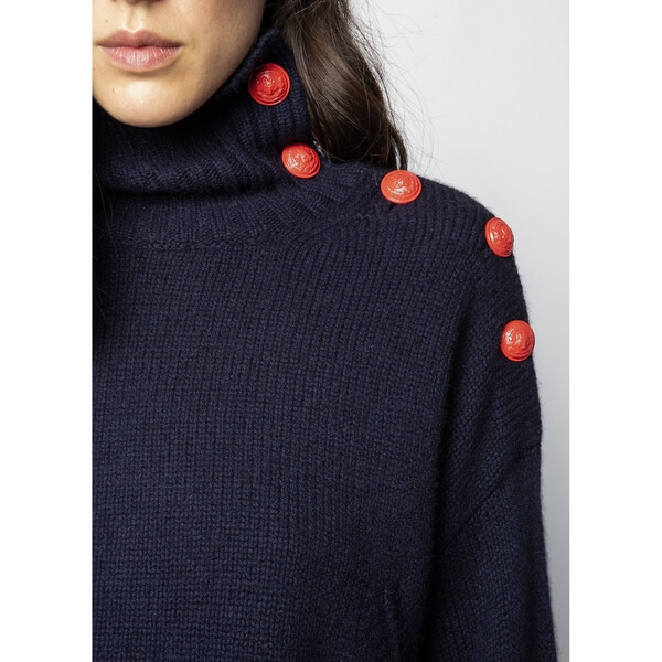 Zadig & Voltaire Alma Button-Trimmed Cashmere Sweater - Image 9