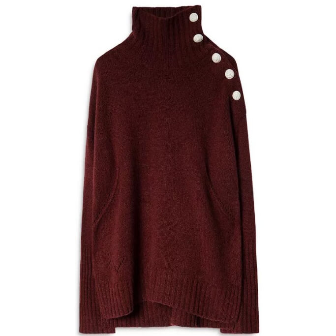 Zadig & Voltaire Alma Button-Trimmed Cashmere Sweater - Image 6