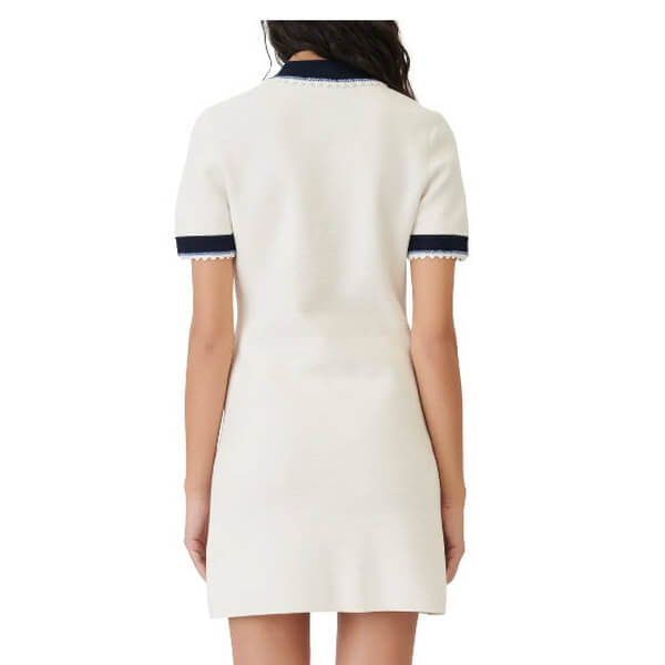 Maje Roliano Contrast Knit Dress
