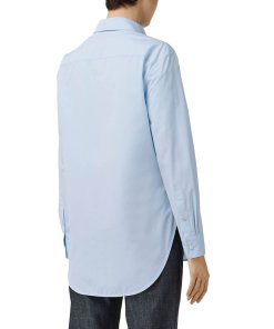 Burberry Monogram Button-Down Collar Cotton Shirt