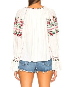 Ulla Johnson Devra Embroidered Blouse