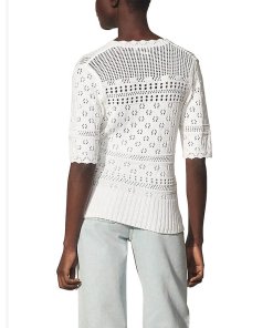 Sandro Joe Pointelle-Knit Cotton Sweater