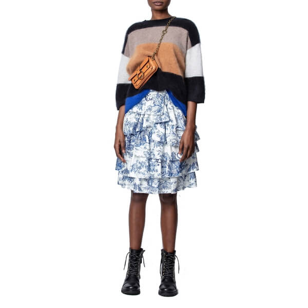 Zadig & Voltaire Joker Silk Tiered Skirt