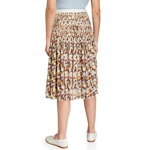 Tory Burch Pleated Tie Wrap Voile Skirt - Image 2