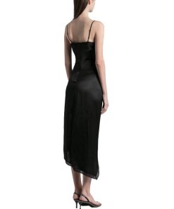 Alexanderwang.t Lace-Trim Draped Slip Dress