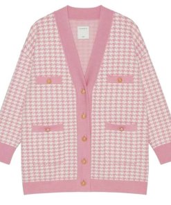 Sandro Dane Oversized Houndstooth Cardigan