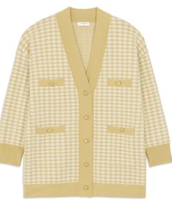 Sandro Dane Oversized Houndstooth Cardigan