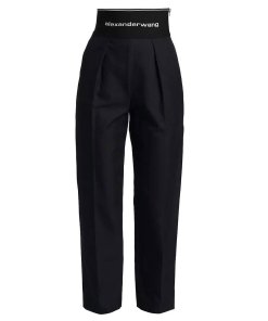 Alexander-Wang-Logo-Waist-Cotton-Pants