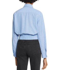 Sandro Saul Removable Bow Cropped Shirt