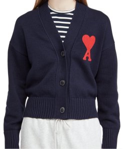 AMI-Alexandre-Mattiussi-Ami-De-Coeur-Oversize-Cardigan