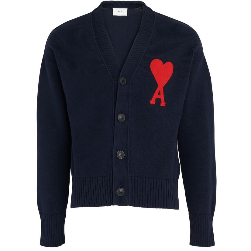 AMI-Alexandre-Mattiussi-Ami-De-Coeur-Oversize-Cardigan