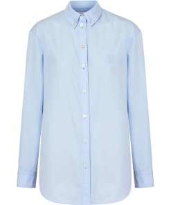 Burberry Monogram Button-Down Collar Cotton Shirt