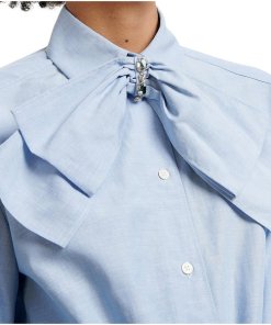 Sandro Saul Removable Bow Cropped Shirt