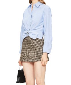 Sandro Saul Removable Bow Cropped Shirt