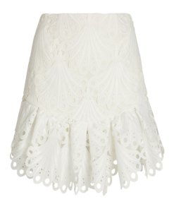 Maje Julie Guipure Lace Mini Skirt