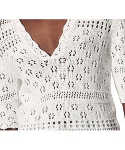 Sandro Joe Pointelle-Knit Cotton Sweater
